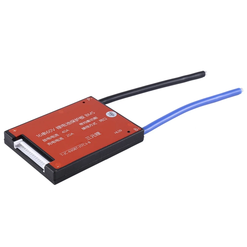 FFYY-Puerto separado dividido Puerto común Temp NTC Placa de protección de batería de litio Balance 16S 60V Li-Ion BMS 18650