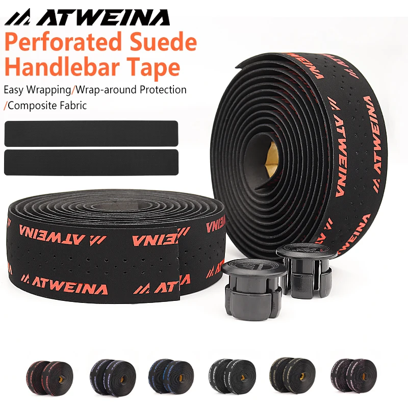 

ATWEINA Road Bike Handlebar Strap EVA High Elasticity Bike Handlebar Strap Perforated Breathable Sweat Wicking Riding Accessorie