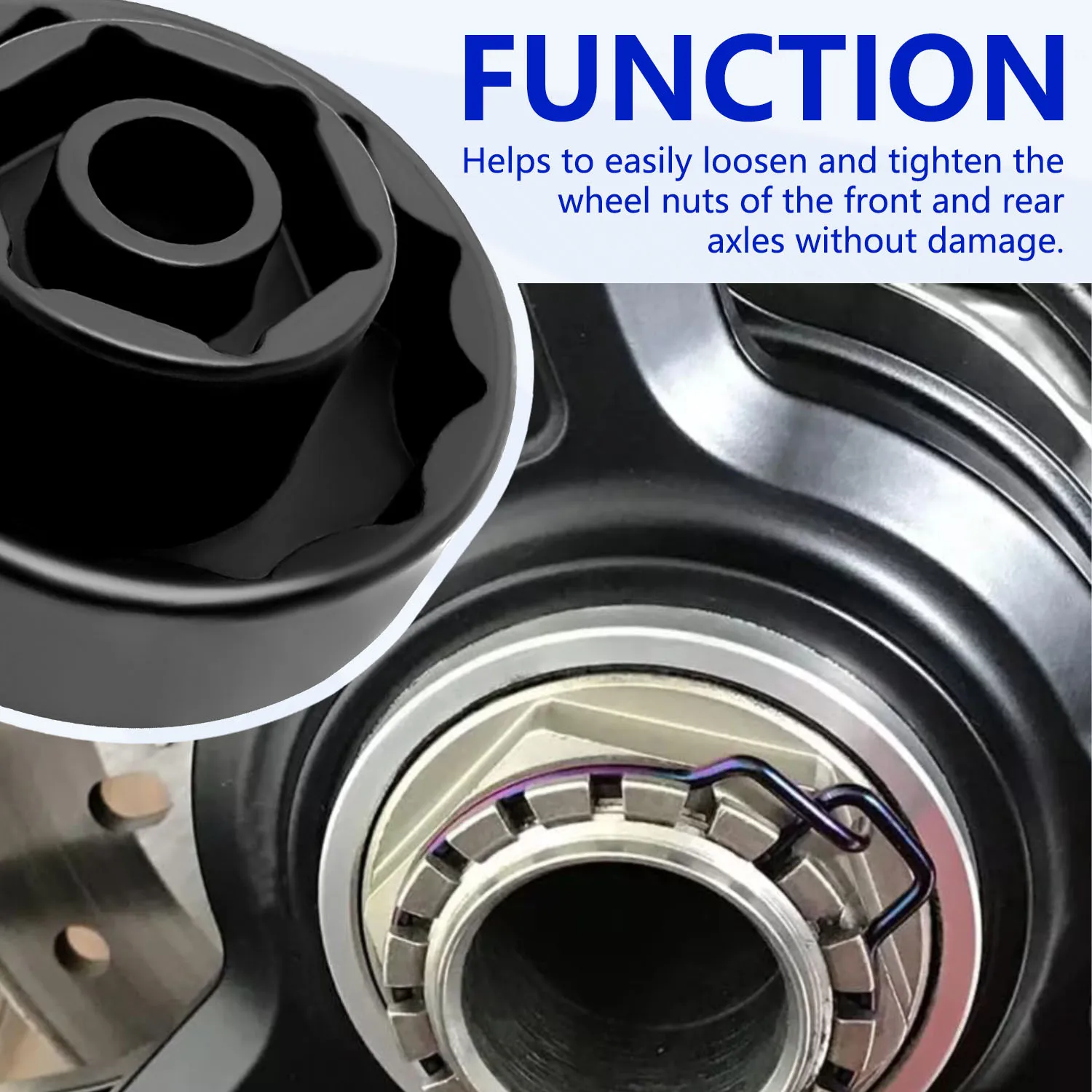 Motorcycle Axle Tool Kit Front and Rear Aluminum Nut for Ducati 1098, 1198, Multiroad 1200, Panigali 1199, 30mm, 55mm