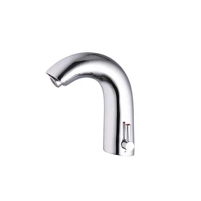 

Popular Automatic Sensor Stainless Steel Bathroom Faucet Deck Mounted Single Handle Water Tap