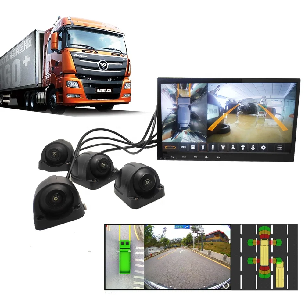 1080P 3D Back-up 360 bird view 4G gps  reversing wireless truck camera