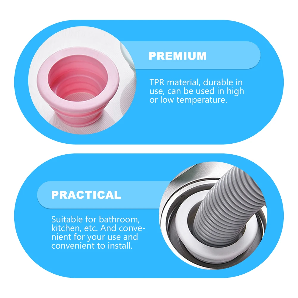 

10pcs Premium Tpr Floor Drain Seal Ring Durable Heat Resistant Drain Plug For Bathroom Kitchen Home Supplies Kitchen Sewer Seal