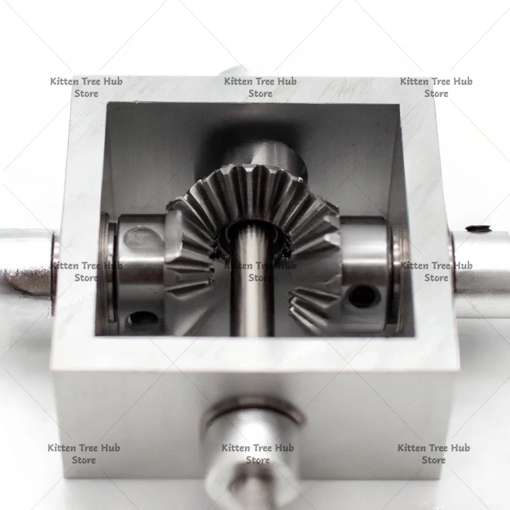 90 Degree Right Angle Bevel Gear Angle Commutator Forward/Reverse Reversing Gear Box 1:1 S45C Carbon Steel Teeth 6/8MM Shaft