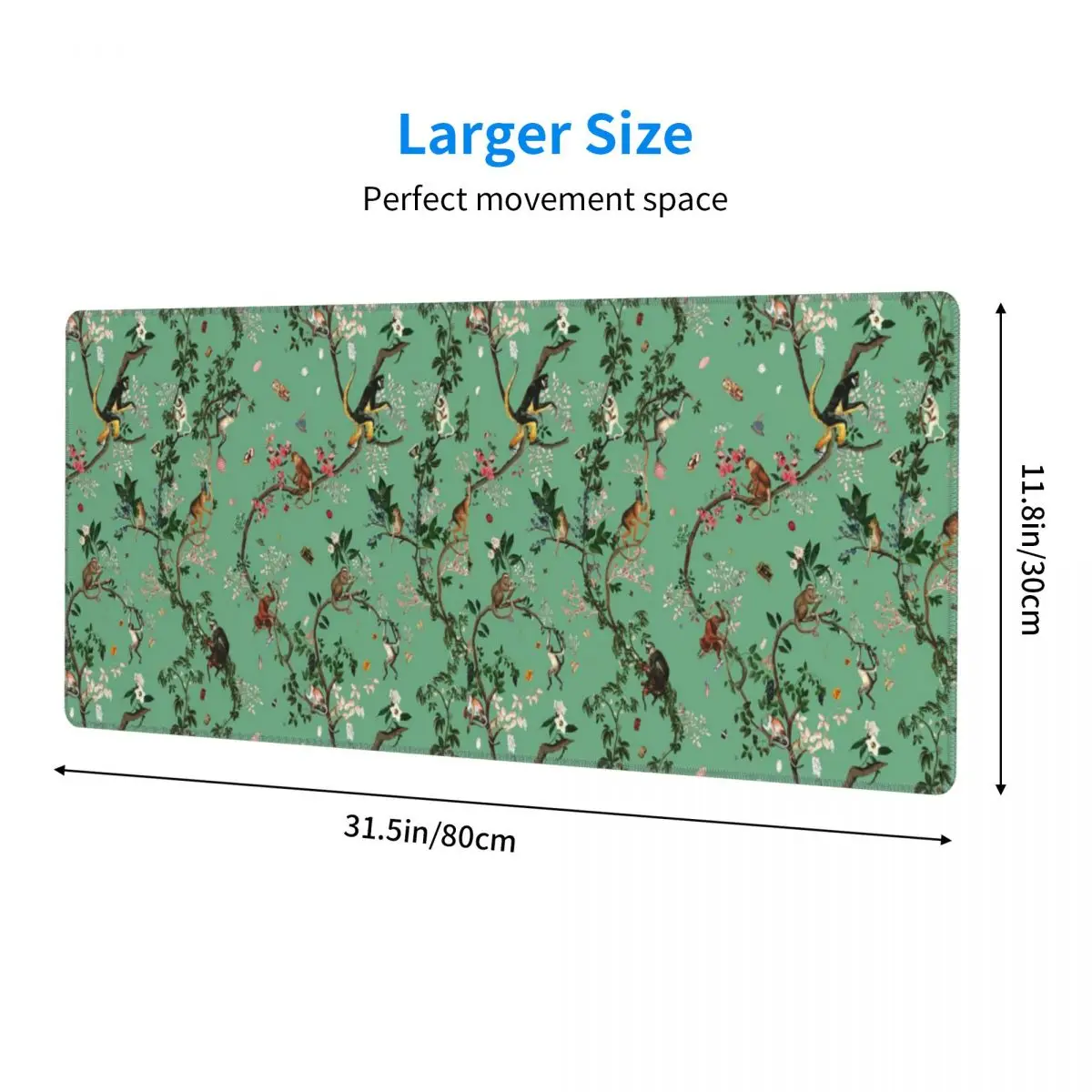 Monkey World Green Large Mouse Pad Computer Keyboard Mouse Mat Gamer PC Laptop Desk Mat Office Accessories Table Mats