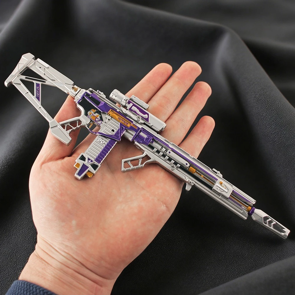 24 cm Delta Force Game Perifere M7 Battle Rifle-Spectrum Blitz Afneembare Speelgoedpistool sleutelhanger wapens Model Bureau Ornament Jongen Gift