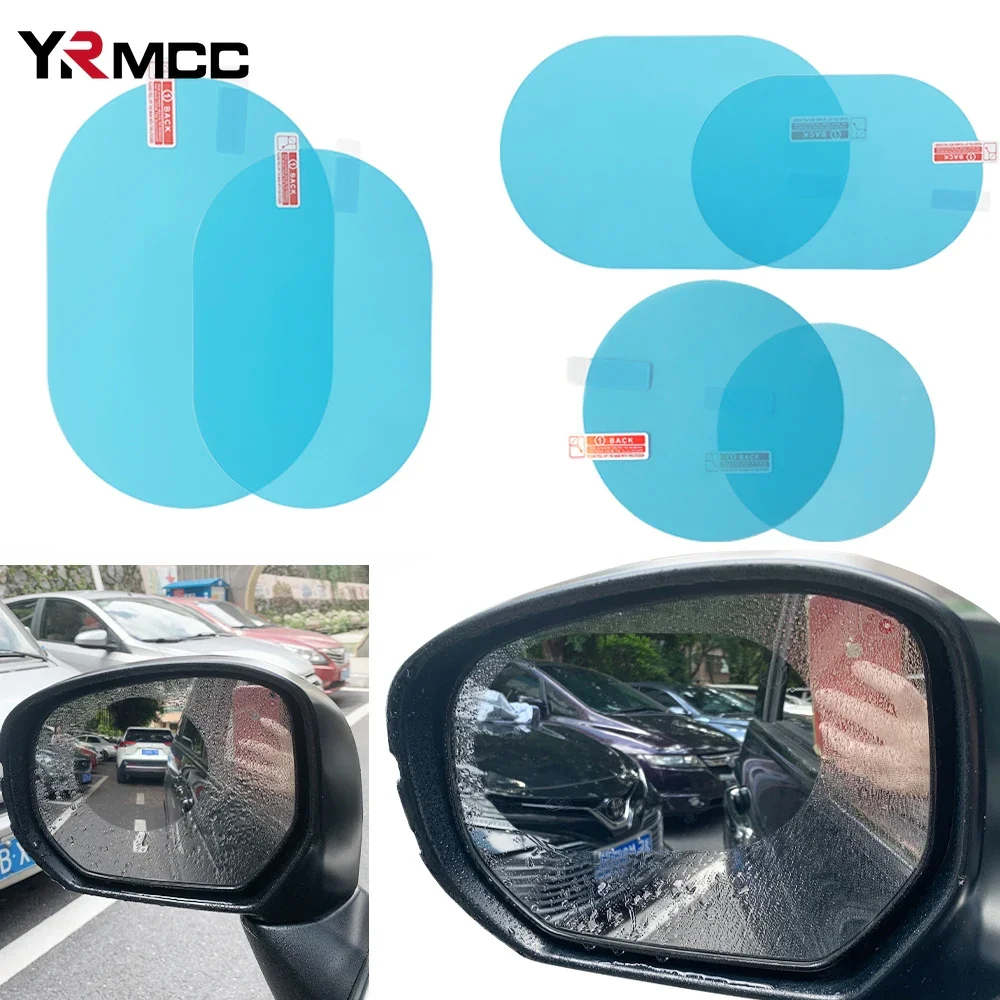 2PCS Car Rearview Mirror Film Window Rainproof Clear Films Anti Fog Window Stickers Truck Mirror Protective Film Car Accessories