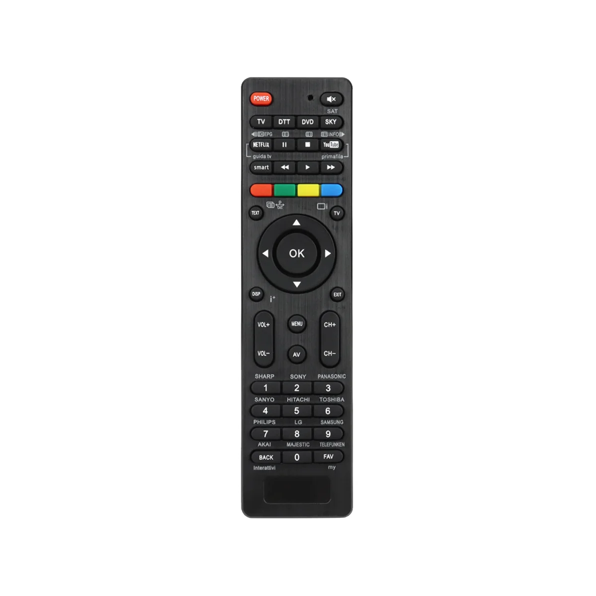 4 in 1 Universal Remote Control for TV DTT DVD SKY One-Key Search Automatic Matching