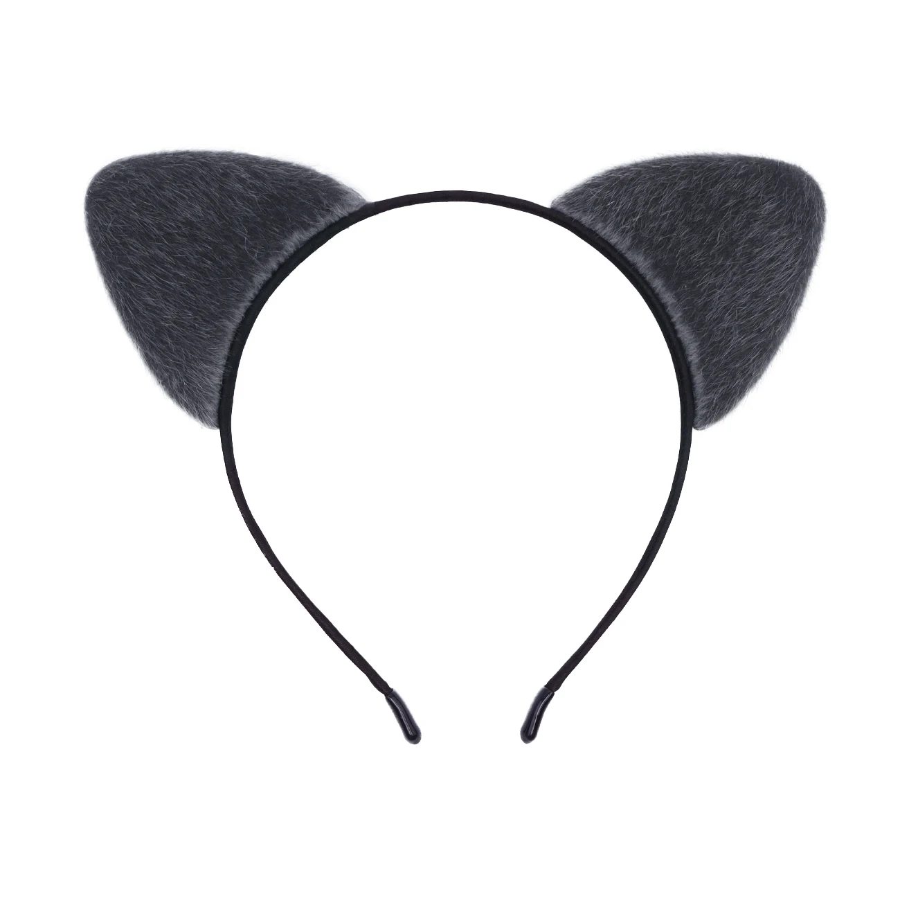 Flauschiges Katzenohren-Stirnband für Frauen, Schwarzes Kätzchenohren-Katzen-Accessoire für Halloween-Katzenfrau-Kostüm – Detail 13