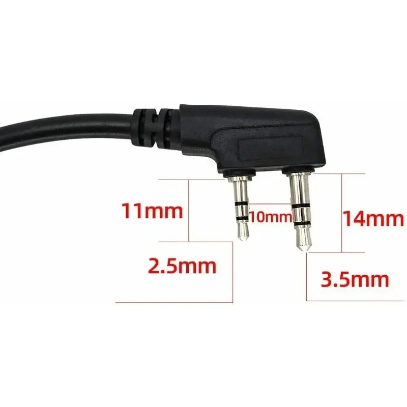 U-283 Adattatore Ken da 6 pin a 2 pin PRC 152/148 walkie-talkie con scatola virtuale