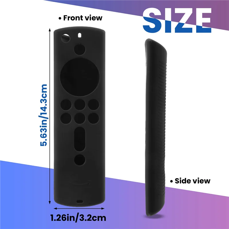 For 2Nd Gen Fire TV Stick Alexa Voice Remote Silicone Shock Proof Case Cover-N36R