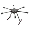 F850 전체 탄소 섬유 Hexacopter 프레임 키트 Pixhawk 항공 사진과 호환되는 접이식 850mm Hexa-Rotor 드론 프레임 2