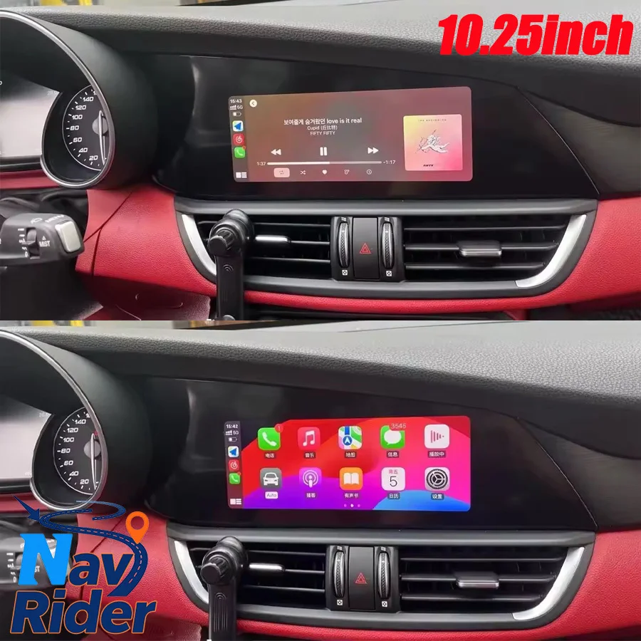 

10.25inch Android Auto Multimedia Player For Alfa Romeo Stelvio Giulia 2016-2019 Car GPS Navigation Stereo Carplay 4G WiFi Audio