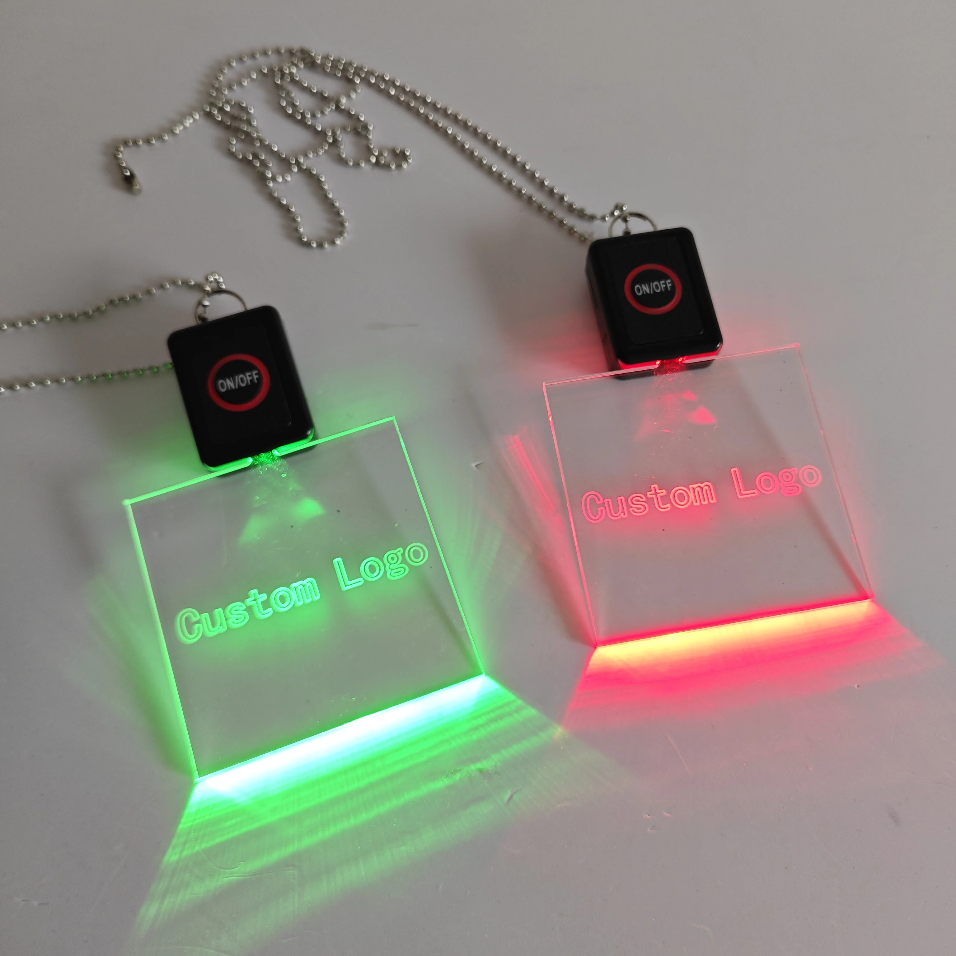 

custom. Custom Logo LED Flashing Acrylic Luminous Business Cards Led Name Badge Flash Tag