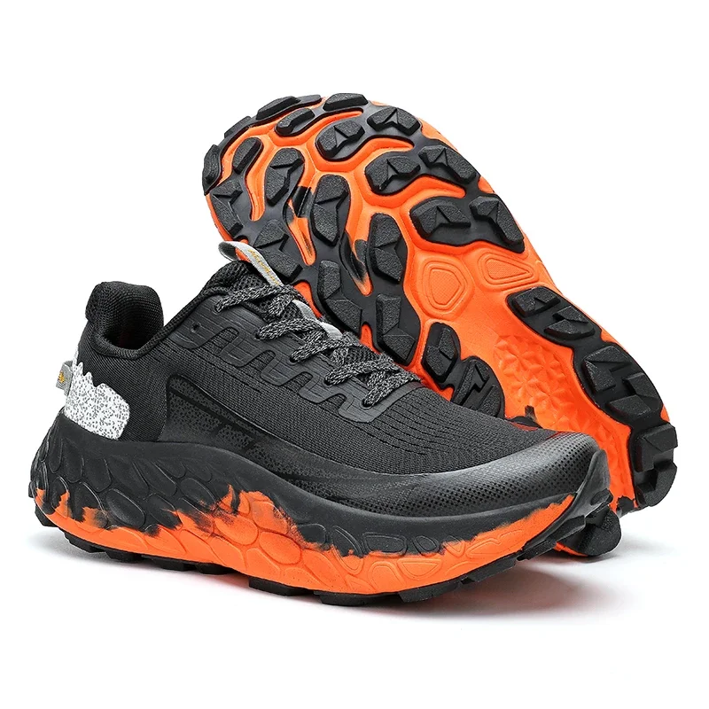 Heren ademende bounce trail loopschoenen antislip demping outdoor loopschoenen met dikke bodem paar sneakers