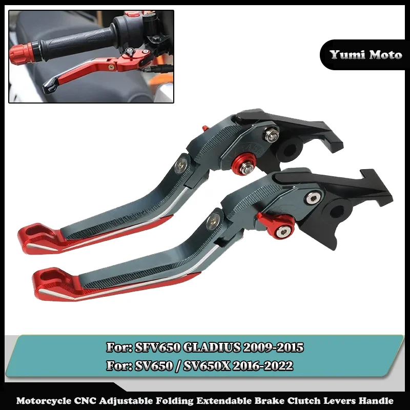 

NEW Motorcycle Folding Adjustable Brake Clutch Levers Handlebar For SUZUKI SFV650 GLADIUS 2009-2015 / SV650 / SV650X 2016-2022