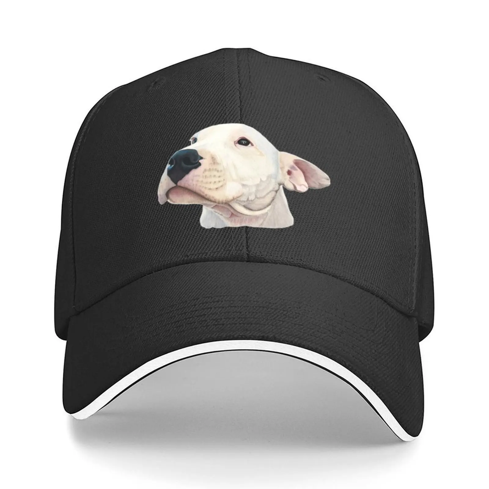 

Troy the white puppy Baseball Cap Hat Beach Custom Cap luxury caps hats for men Men's Women's