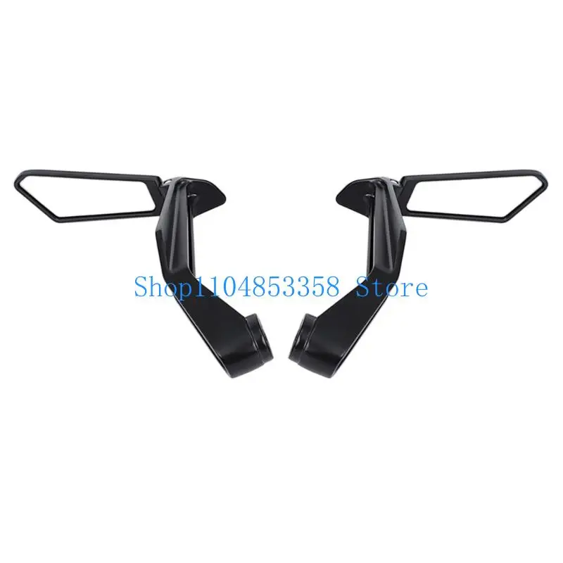 652F Anti Glares Motorcycle Rearview Mirror Broad Field Of View Shockproof Construction Foldable Easy Mounting