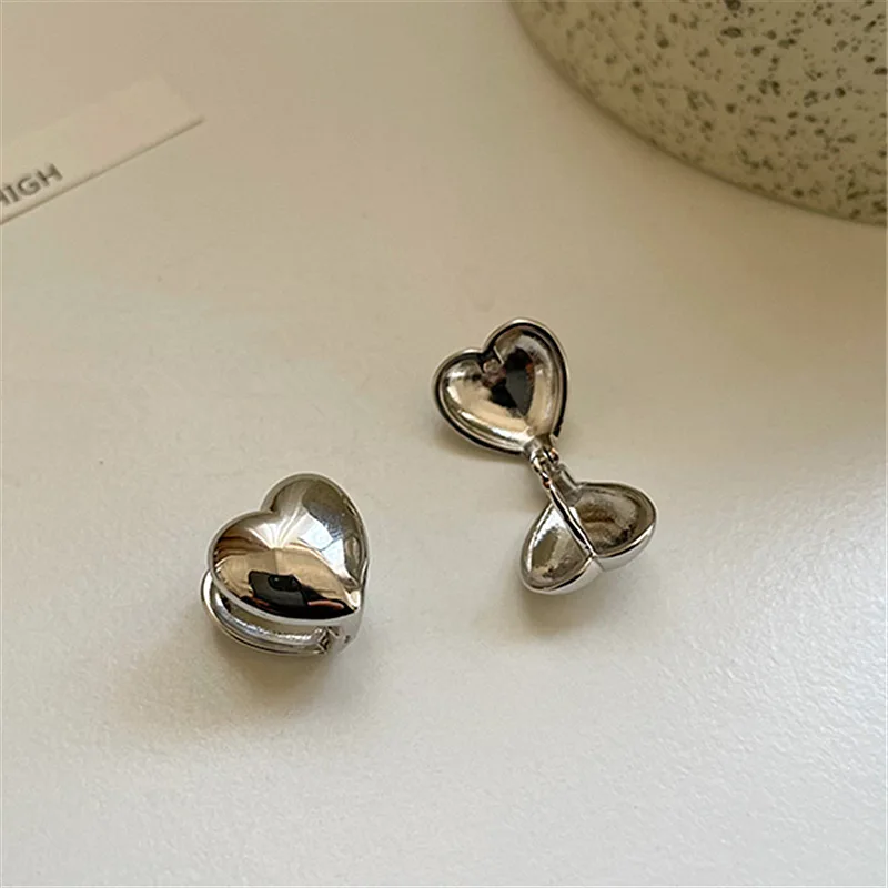 New Fashion Simple Small Medium Large Heart Earrings For Women Designer Hoops Earring Delicate Party Jewelry Gifts