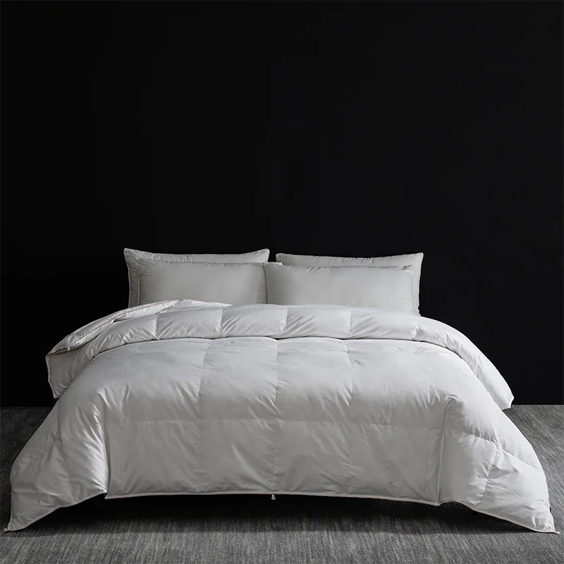 High Density Cotton Cover Silk Goose Down Quilt Zip Design Single Person Home Sleep Quilt