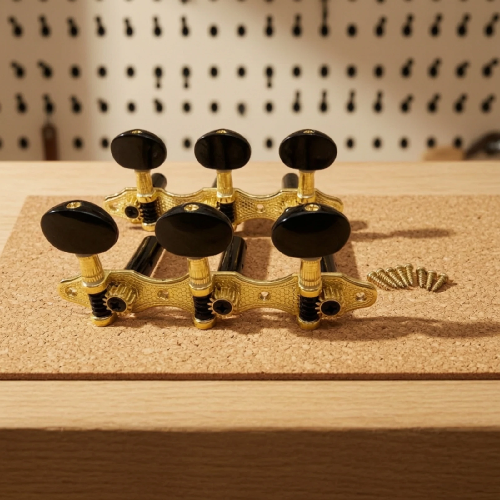 Classical Guitar Tuning Pegs Replacement Guitar Tuning Machine Set with Screws 3R3L Embossed for Guitarists