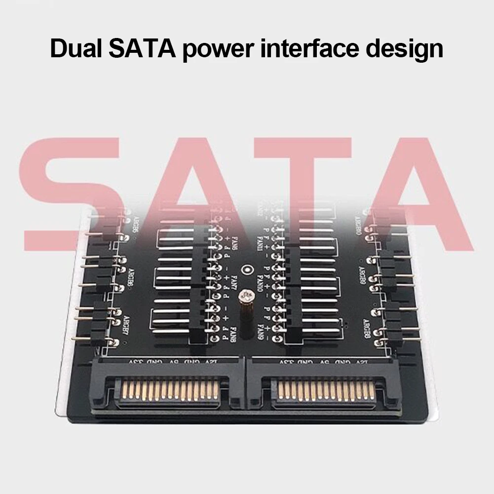 محور تقسيم كابل أرغب لـ Asus ، MSI ، GIGABYTE ، اللوحة الأم ASRock ، محول محور المروحة ، كمبيوتر مكتبي ، ملحقات الكمبيوتر ، 16 منفذ ، 10 منافذ