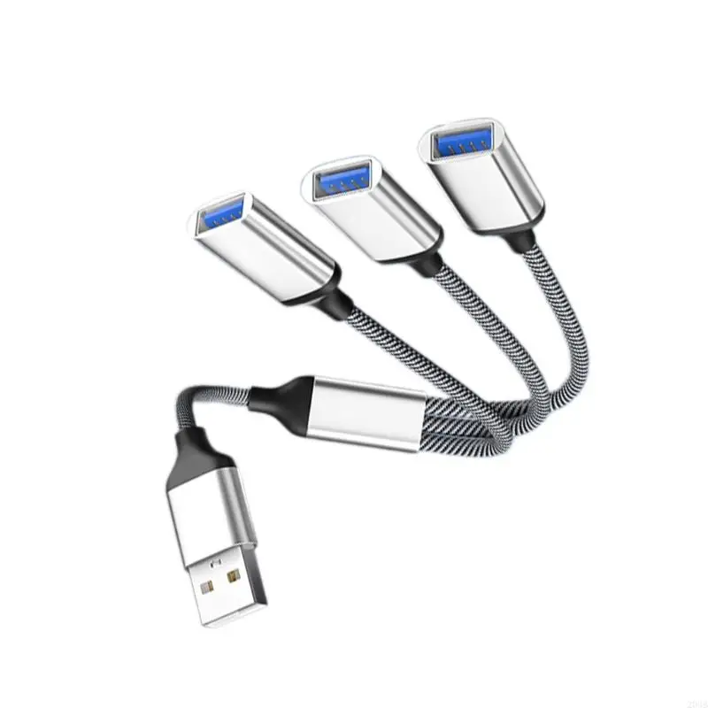 203B Адаптер USB-USB 2.0 Зарядный кабель OTG Разветвитель USB 2.0 3 в 1 Быстрая зарядка с разъемами USB 2.0 для планшетного