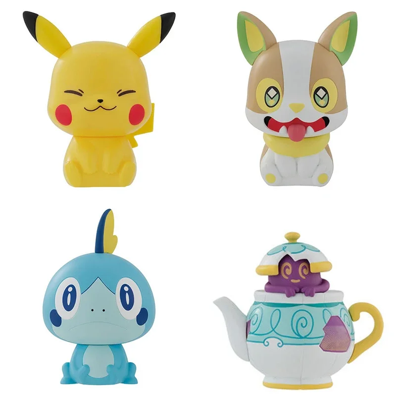 Japanese Genuine Scale Model Pokemon Polteageist Pikachu Sobble Yamper Peripheral Character Model Action Figure Toys