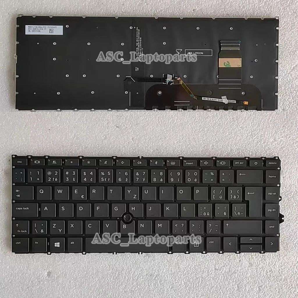 

Новая ческая клавиатура Slovak для HP ELITEBOOK 745 G7 745 G8 840 G7 840 G8 845 G7 845 G8 с подсветкой, указатель, черный без рамки