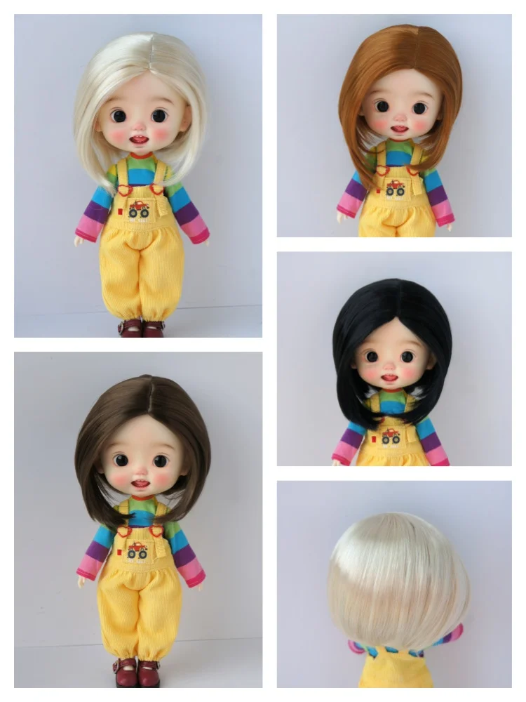 JD799 1/3 SD DOD QBaby Blythe BJD Synthetic Mohiar Wig Suit For Size 8-9inch 10-11inch Wholesale Cheap Hair Accessories