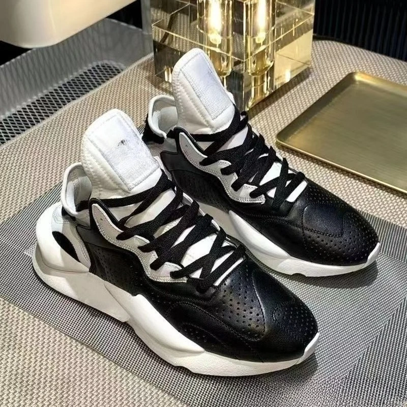 

Trendy brand leather breathable casual shoes versatile inner height increase low top net red shoes