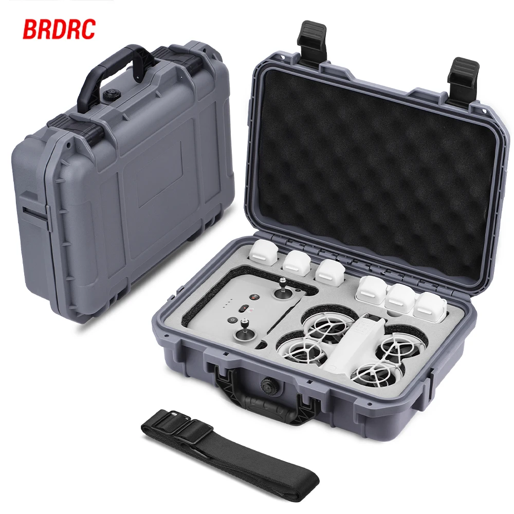 BRDRC Waterproof Case for Neo Drone RC 3 Remote Controller Storage Box Explosion Proof Carrying Case With Shoulder Straps