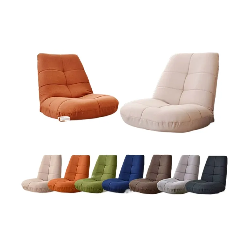 Silla plegable y ajustable de tela de lino, muebles de sala de estar, sillón informal de relajación moderno, estilo japonés