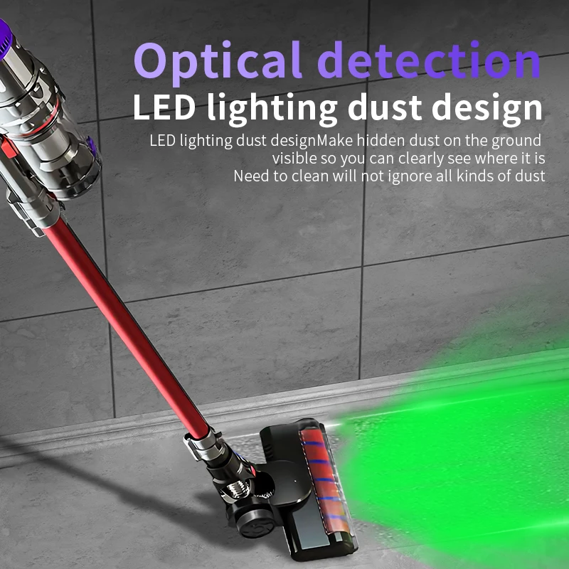 Household Handheld Rod Vacuum Cleaner Wireless Rechargeable With LED Lights Cordless Vacuum Cleaner and Sweeping Machine