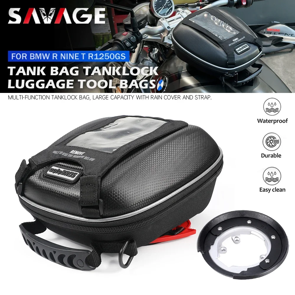 Motorcycle Tank Bag Luggage For BMW R1200GS/ADV R1200R R1200S R Nine T NineT R1200 HP2 Sport Tool Bag Backpack Tanklock Parts