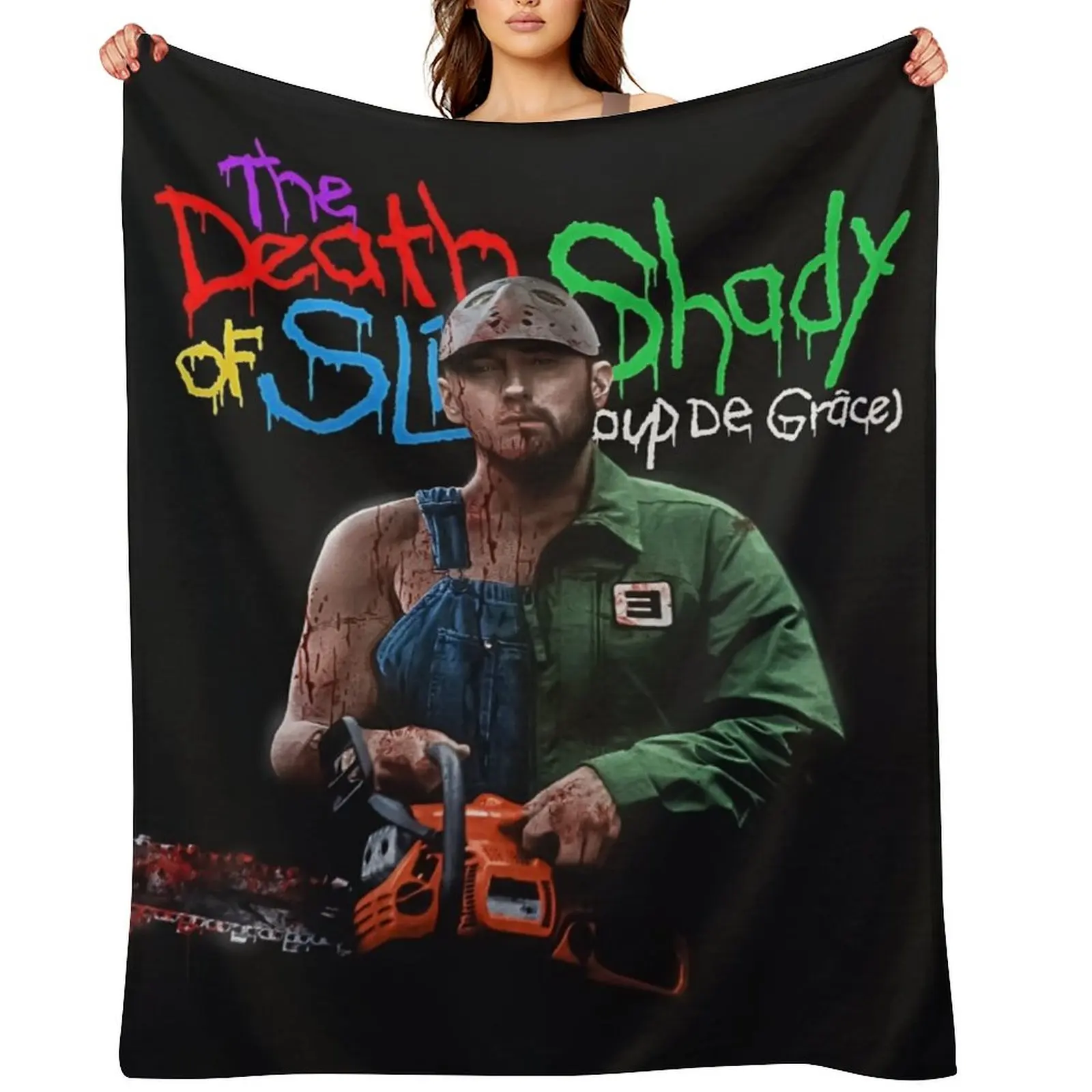 Death of Slim Shady Throw Blanket Cute Multi-Purpose blankets ands Loose Blankets