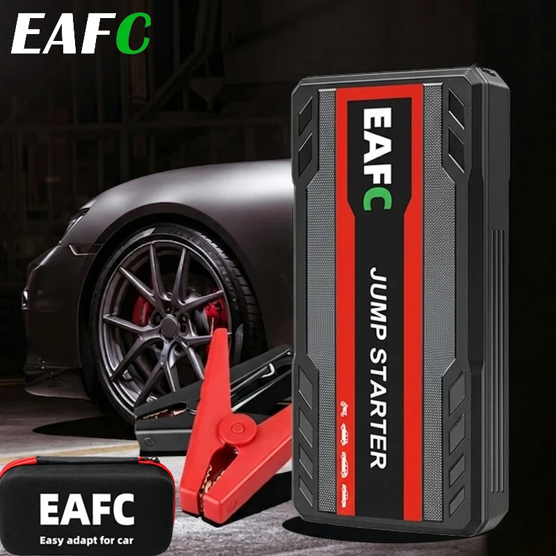 Démarreur de Voiture Autonome 600A pour Voitures à Essence 3.0L, Fixation Simple et Démarrage Facile, Booster 12V avec Double USB + LED SOS