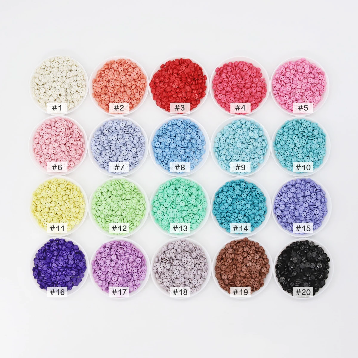 5mm Colorful 2 Hole Resin Cute Supper Mini Buttons Sewing Round Button For Card Making DIY Lovely Home Decor Scrapbooking Tools