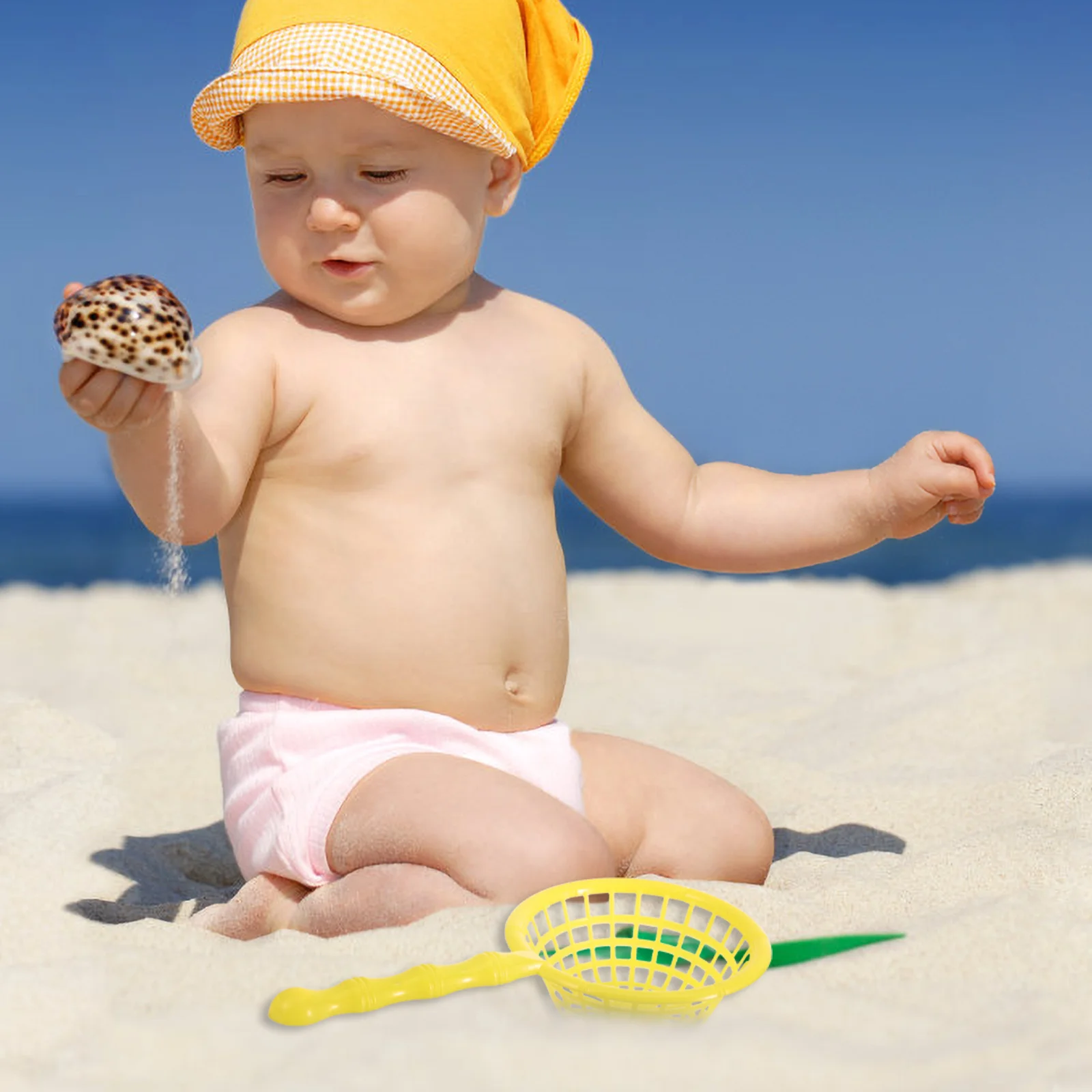 10 pçs mini praia colher net redes de pesca de plástico duro brinquedos de banho adolescentes brinquedos de água acessórios de areia piscina ferramentas divertidas redes de praia