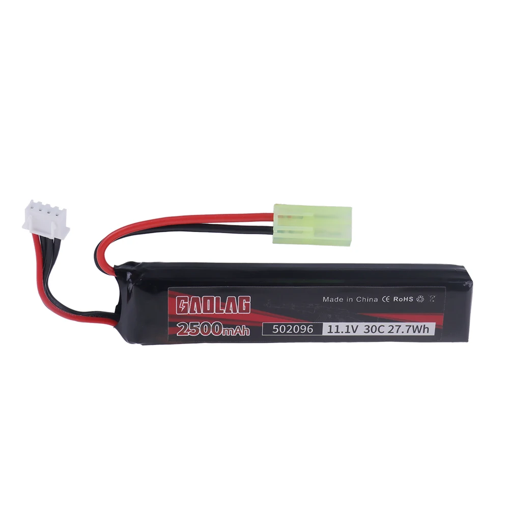 Pistolet na wodę Airsoft 11.1V 3S 2500mAh 30C 502096   Bateria LiPo T/Tamiya/XT30 Wtyczka do pistoletu pneumatycznego Airsoft BB Części do