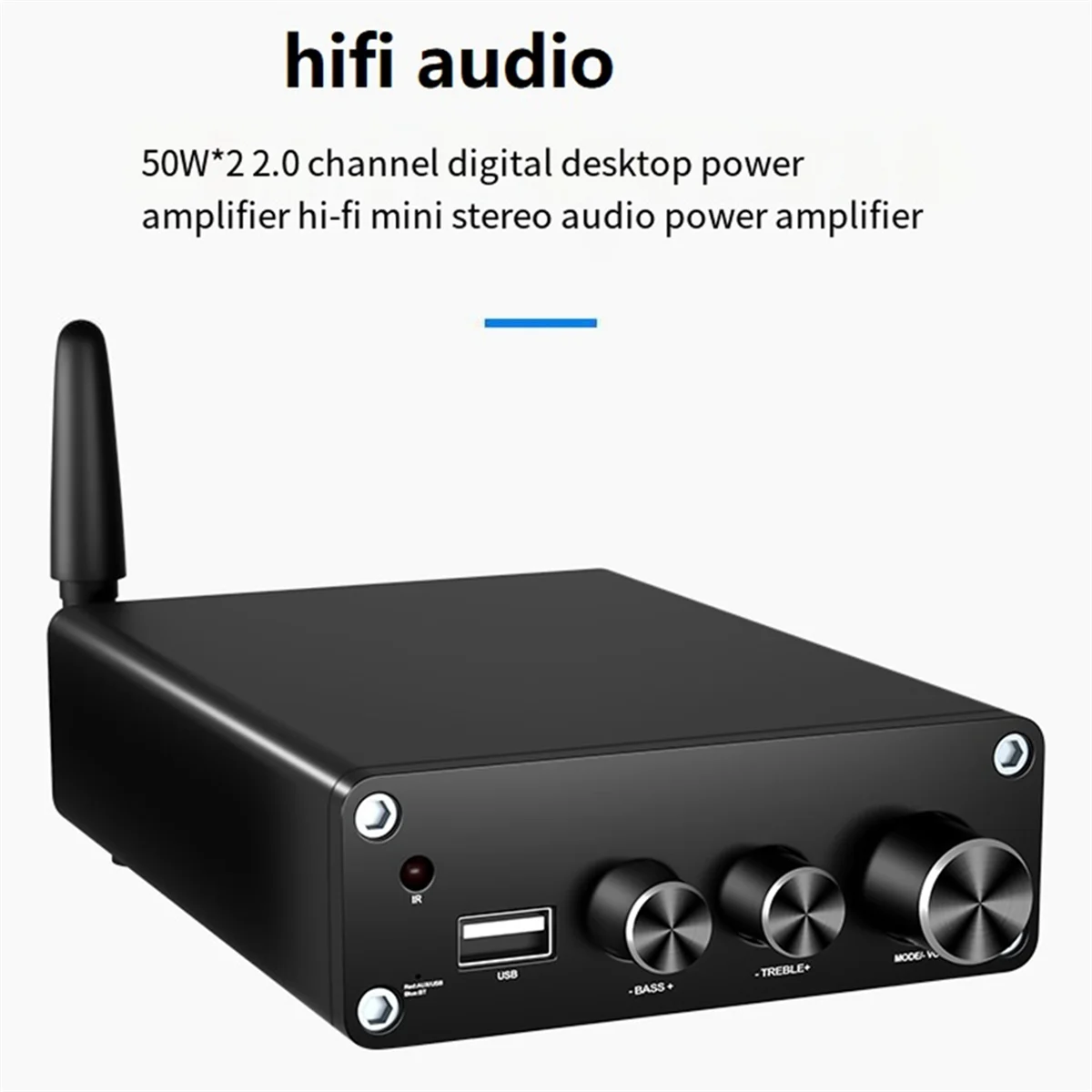 POP-lTPA3116 Bluetooth 5.3 Digitaler Leistungsverstärker HiFi Stereo Leistungsverstärker Audioverstärker USB-Decoder