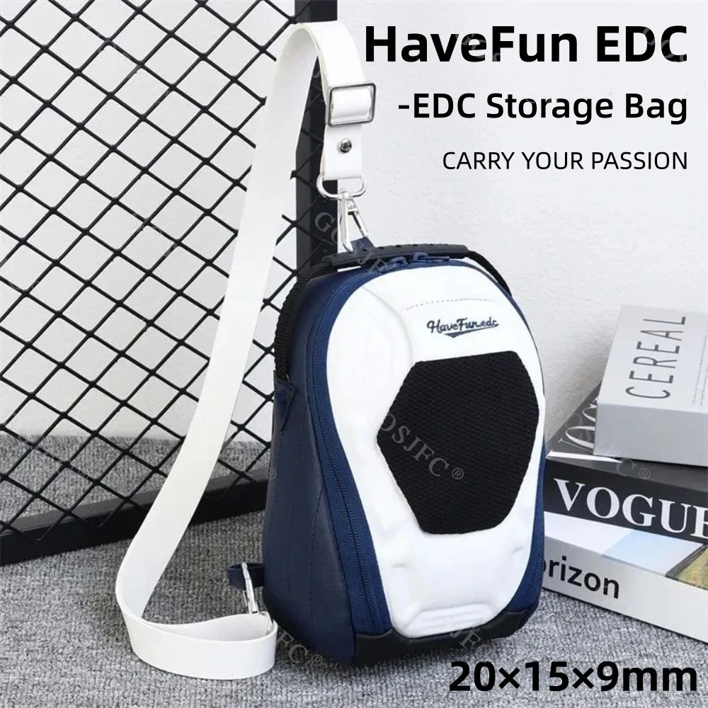 HaveFun EDC bolsa de almacenamiento bolso cruzado de cuero PU juguetes EDC almacenamiento de partición Fidget Spinner Fidget juguetes para adultos