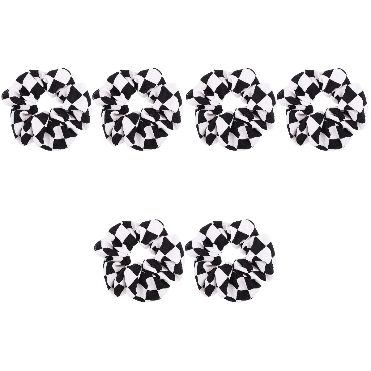 

3 PCS Black and White Checkered Hair Rope Women Ropes Elastic Accessories for Girls Scrunchies Ties Female Ring Bands