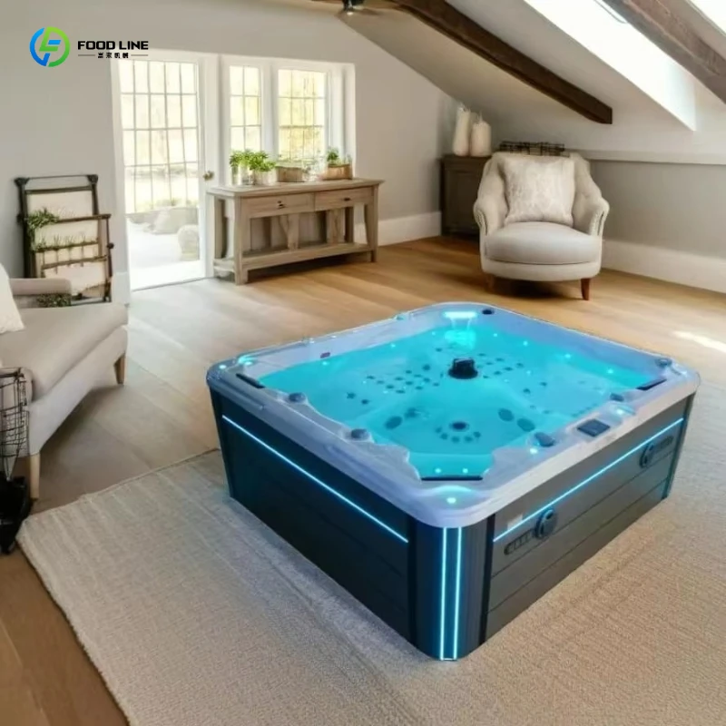Heated Acrylic Inflatable Bubble Spa, 130 Jet Portable Massage Tub, Hot Whirlpool Pool for Garden & Patio