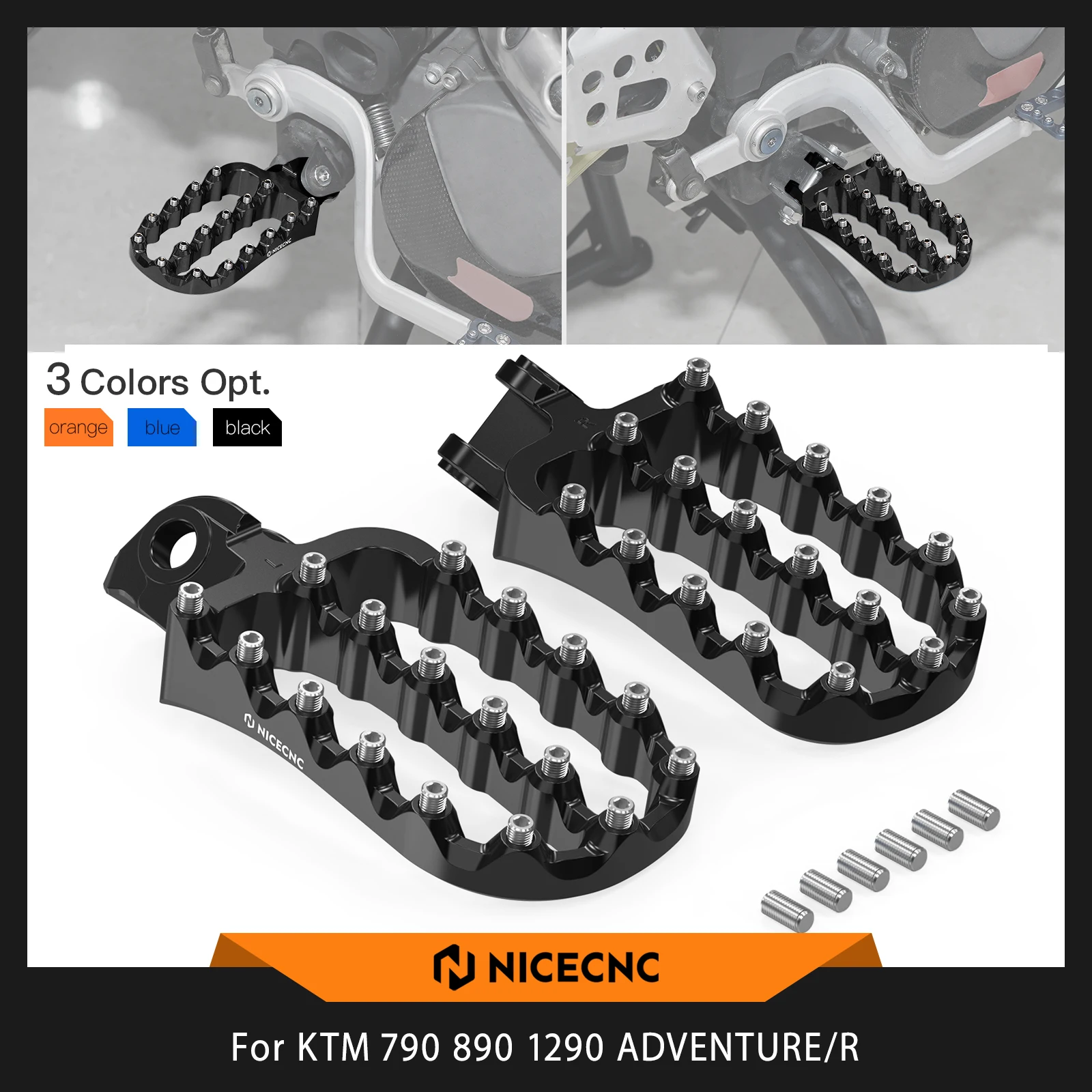 

For 1290 Super Adventure/R/S/T 2015-2024 790/890 ADVENTURE/R Forged Foot Peg Footpeg Footrest for 950/990/1090/1190 Adventure S