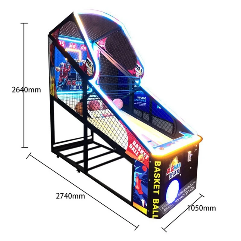 

Luxury Electronic Basketball Hoop Games Adults Indoor Sports Basket Ball Shooting Coin Operated Amusement Park Arcade Machine