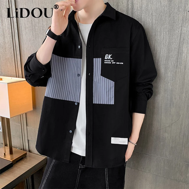 Korean Fashion Clothing Men Shirt | Korean Fashion Clothes Men - Autumn  Winter New - Aliexpress