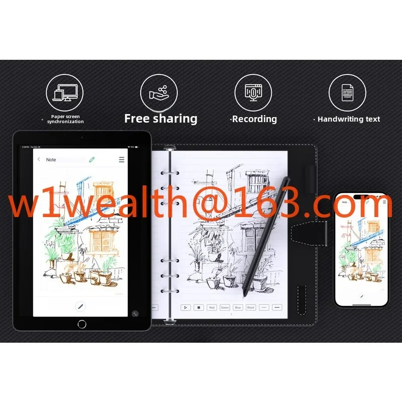 Smart electronic notebook offline synchronization cloud storage handwriting recognition book, paper screen synchronization