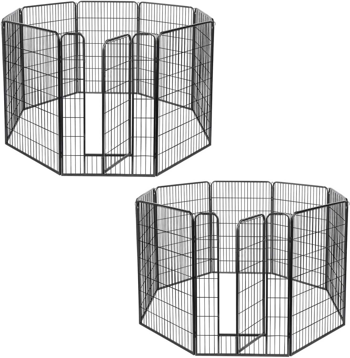 Heavy Duty Pet Playpen,  Large Dog Exercise Fence, Metal Crate Outdoor Playing Barrier