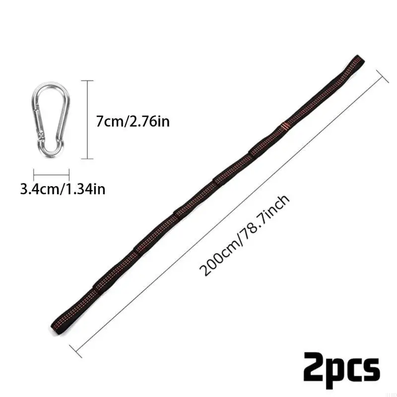   Multifunction Double Purpose Hammock Hanging Set Adjustable Climbing Strength Straps for Outdoor Relaxation Activity