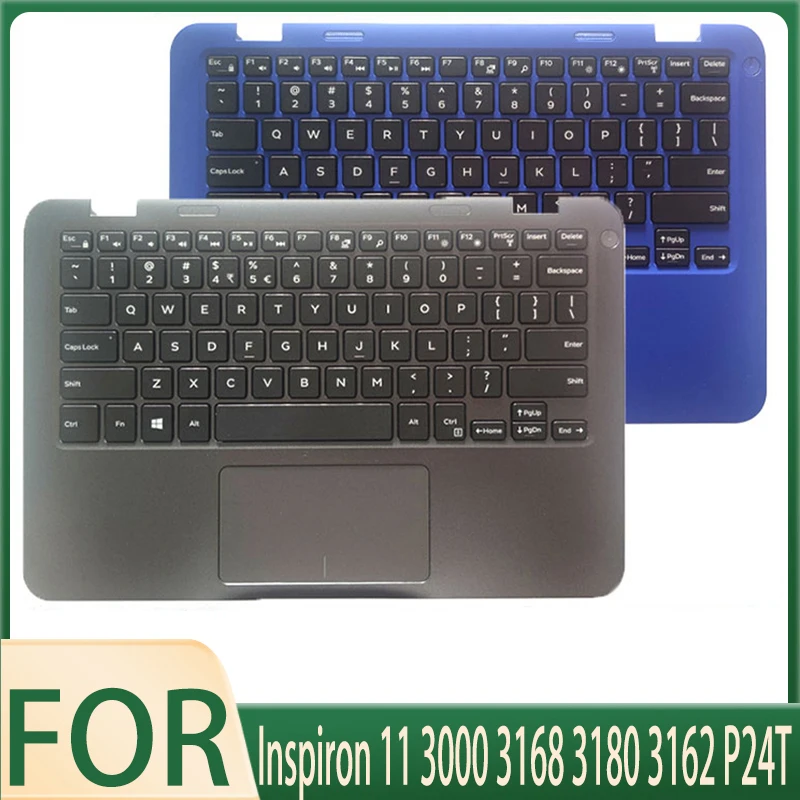 

Новый чехол для ноутбука Inspiron 11 3000 3168 3180 3162 P24T, верхняя крышка упора для рук, корпус C с английской клавиатурой США 06PP8K